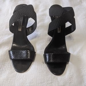 Manolo Blahnik Black Ankle Wrap Heels